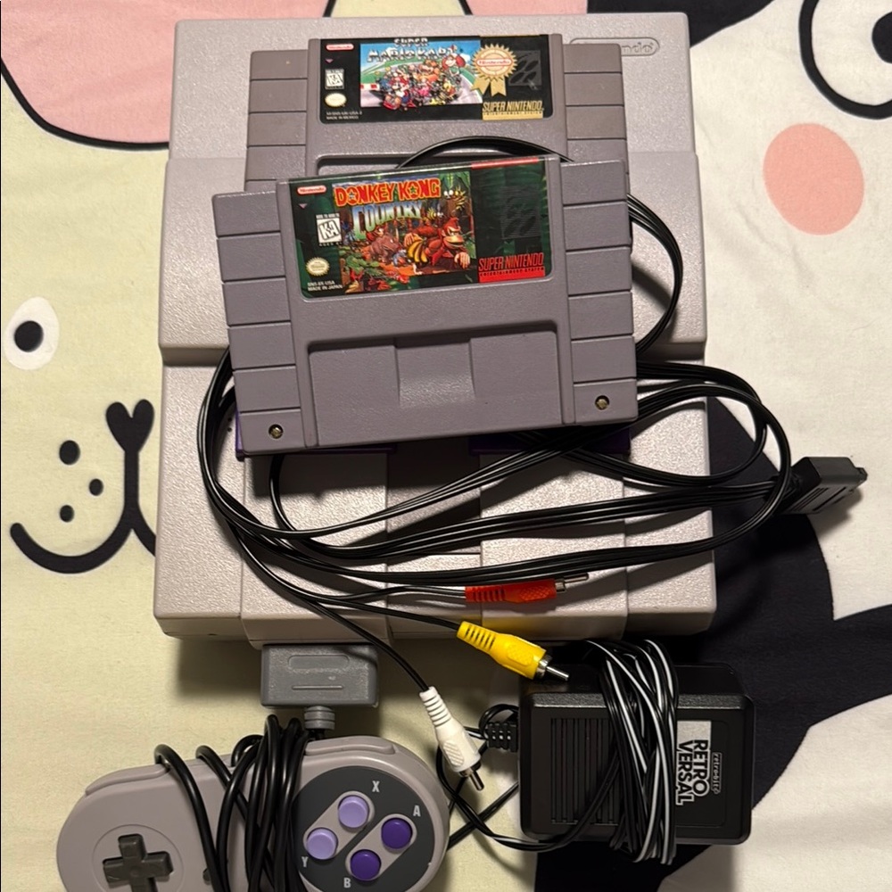 Nintendo Gray SNES Console Classic Gaming Experience